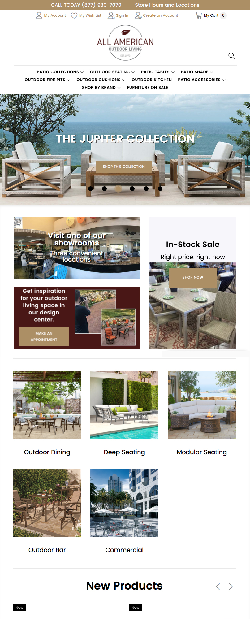 All American Outdoor Living website