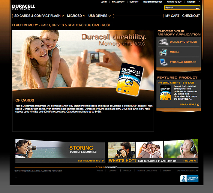 Duracell Flash Website
