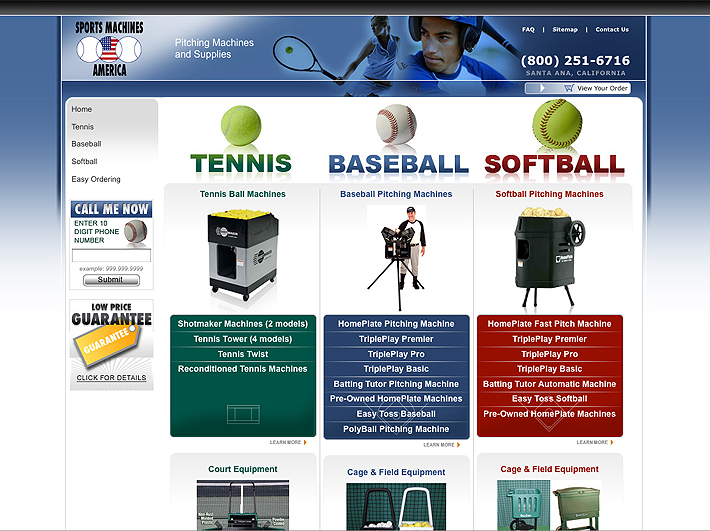 Sports Machines website